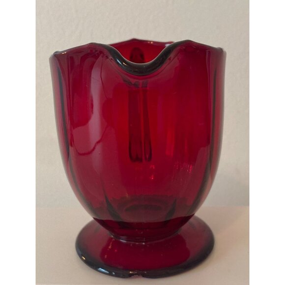 Creamer Handle Glass Ruby Red 3.5 x 4.5 in Replacement Vintage - Picture 3 of 11